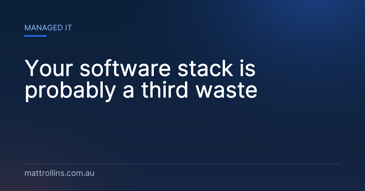 Your software stack is probably a third waste
